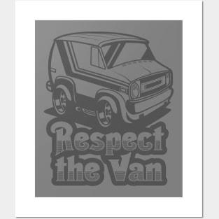 Respect The Van (Ghost) - Gray Posters and Art